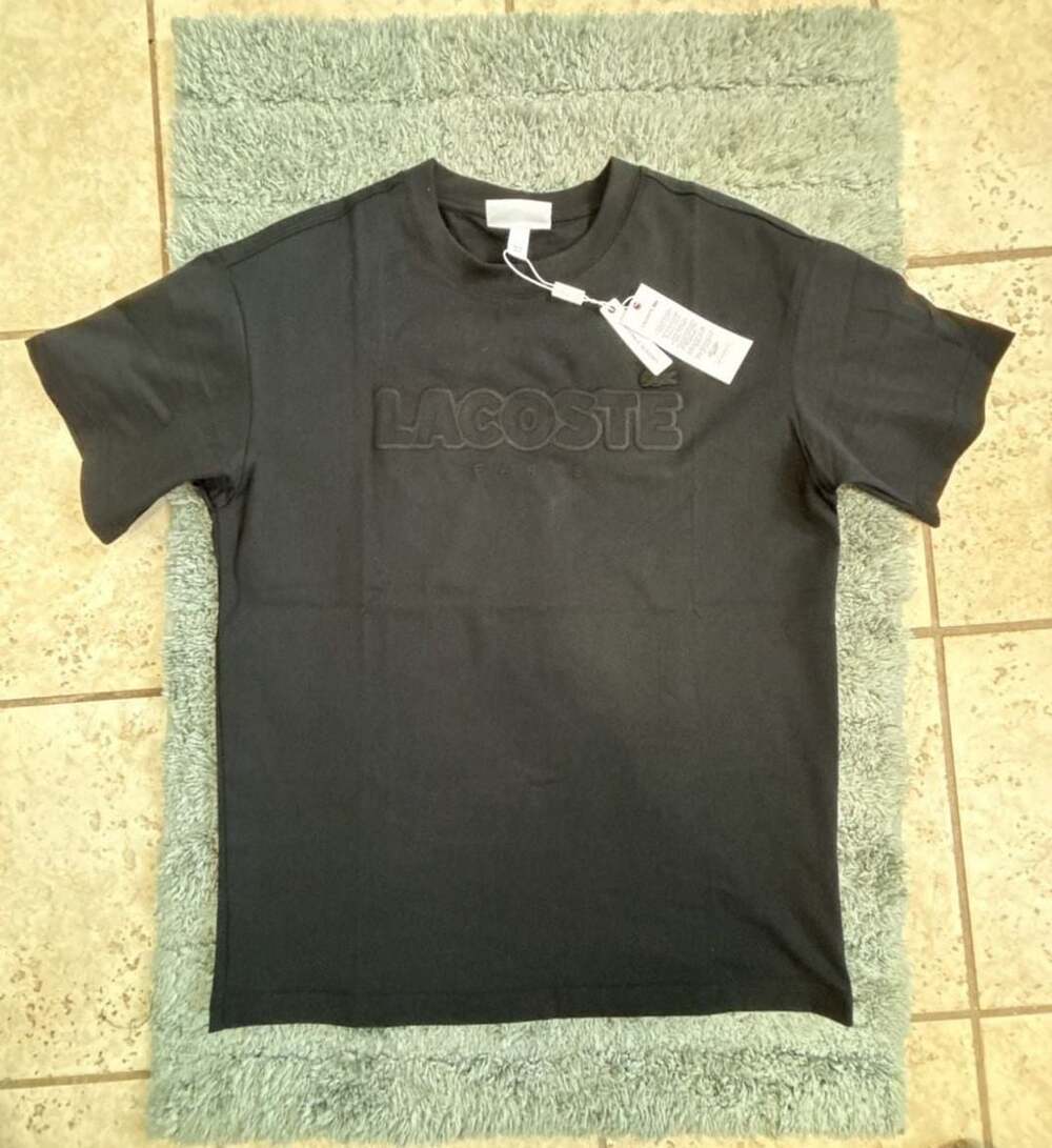 Lacoste Paris Classic Fit T-Shirt with Tonal Embossed Logo